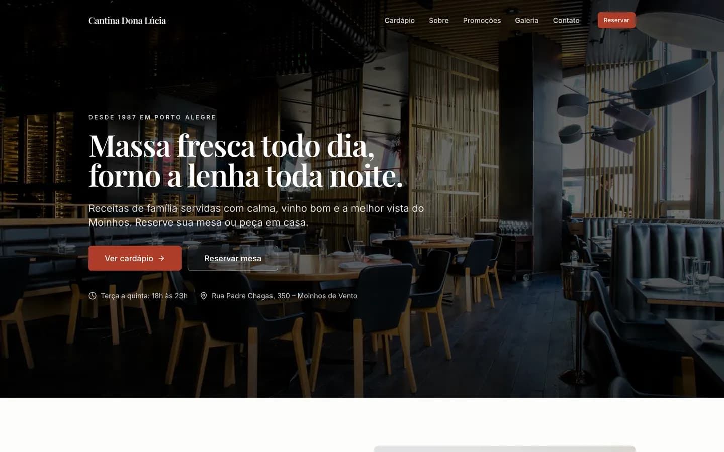 Modelo de site para Restaurante / Pizzaria / Delivery
